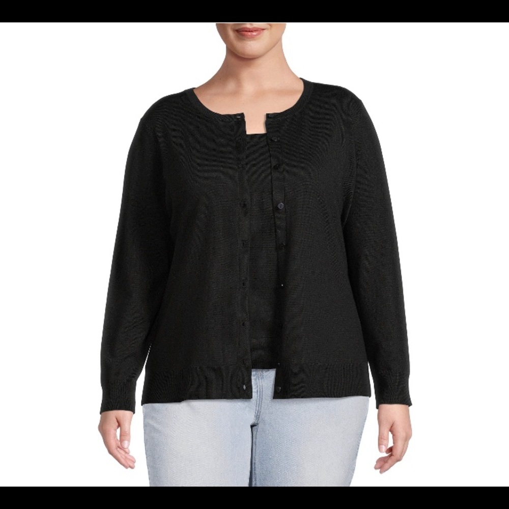 Terra & Sky 2-piece Black Cardigan Set